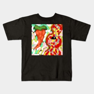 pixel art painting rabbit wants carrot Kids T-Shirt